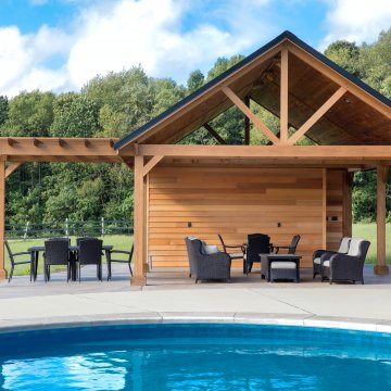 backyard setup for relaxing